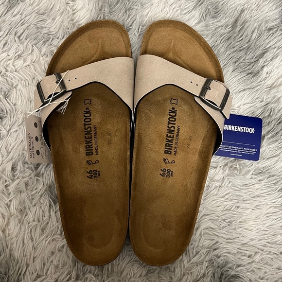 Birkenstock Other - New Birkenstock Men Madrid Birko-Flor Sandals Pull Up Stone
